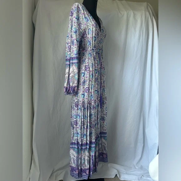 Bohemian Chic Style Floral Maxi Dress Size XS NWOT - Picture 5 of 15